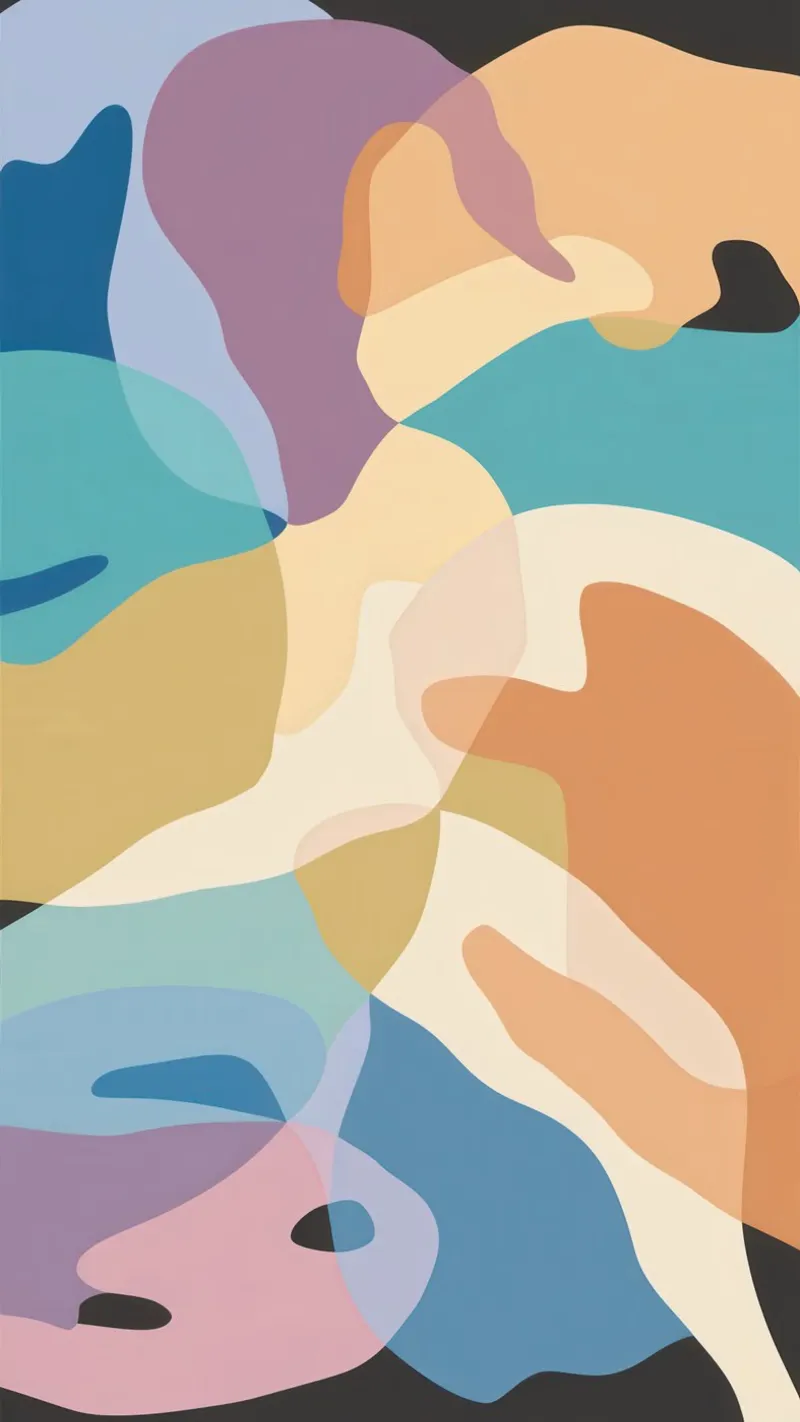 Pastel Form Abstraction canvas by Veil Maya