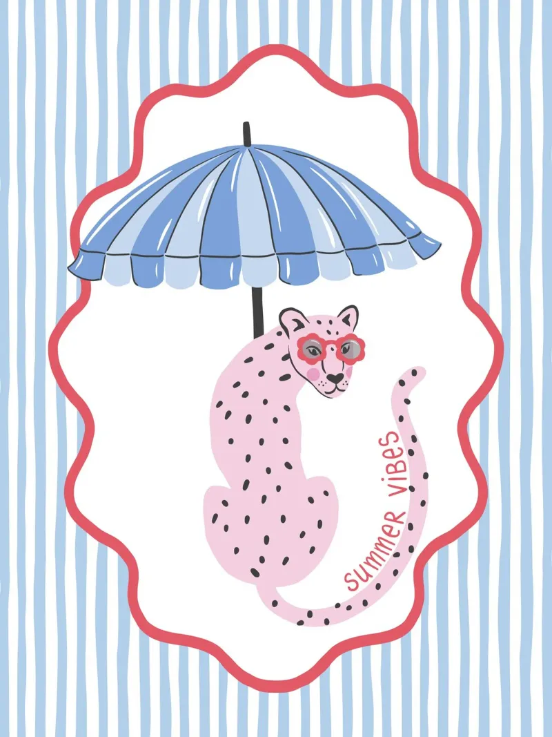 Summer vibes leopard - blue pellicola backlit da Vivdesign