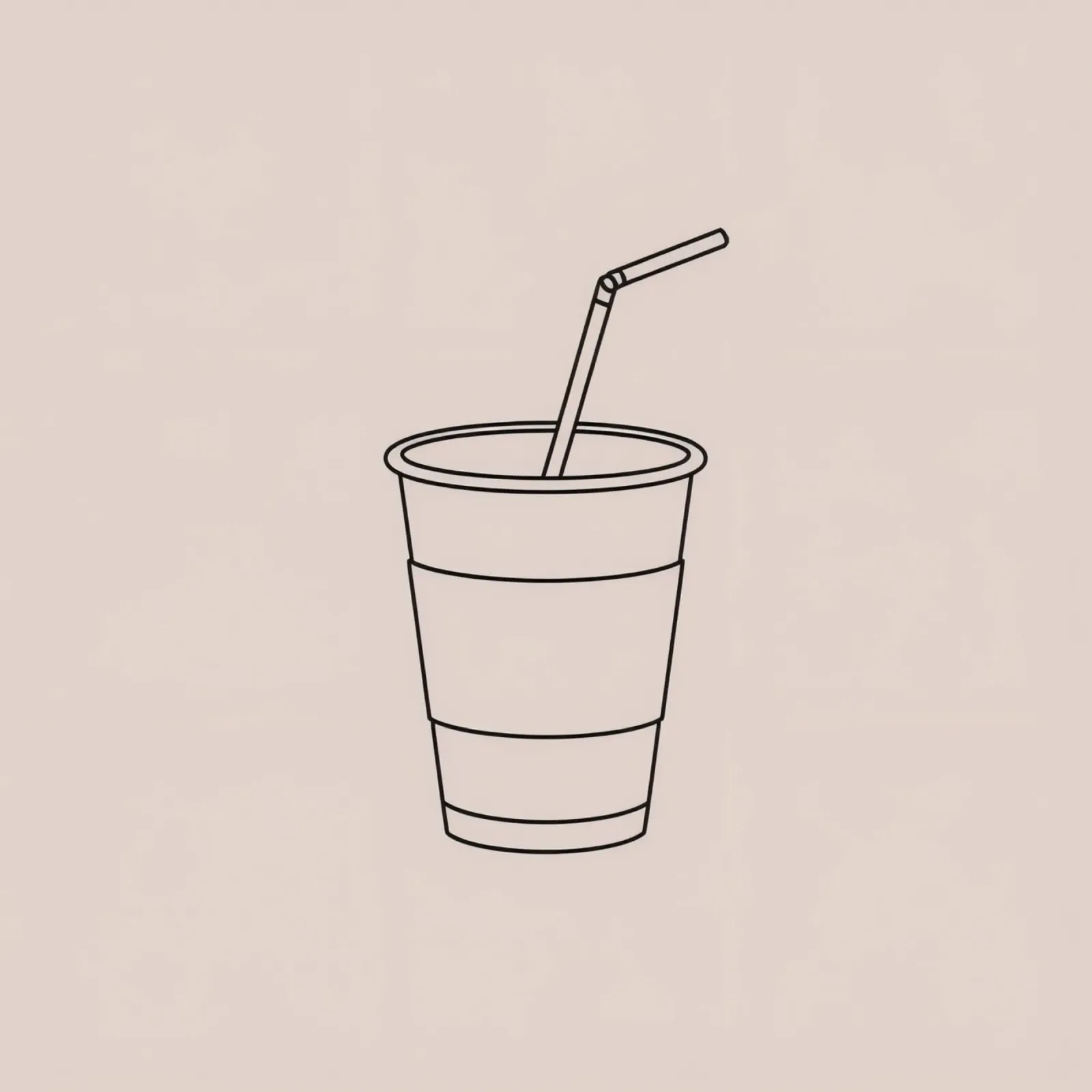 Illustrazione di una tazza monouso con cannuccia pellicola backlit da DesignDoodle