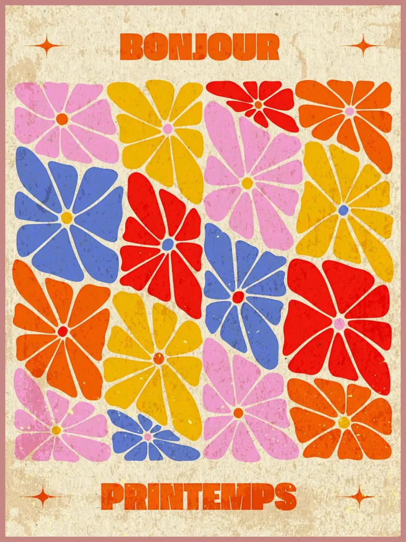 Arte floreale Hello Spring plexiglass da Jason Studio