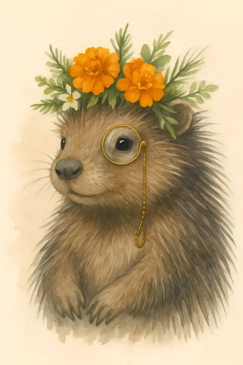 Der Gentleman-Igel Hahnemühle von Graceful Desine