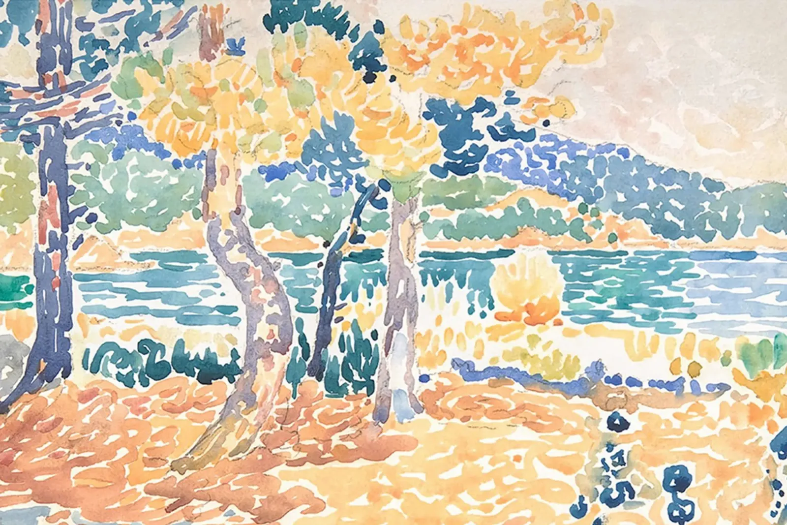 alberi fiume natura carta hahnemühle da Harley Wood