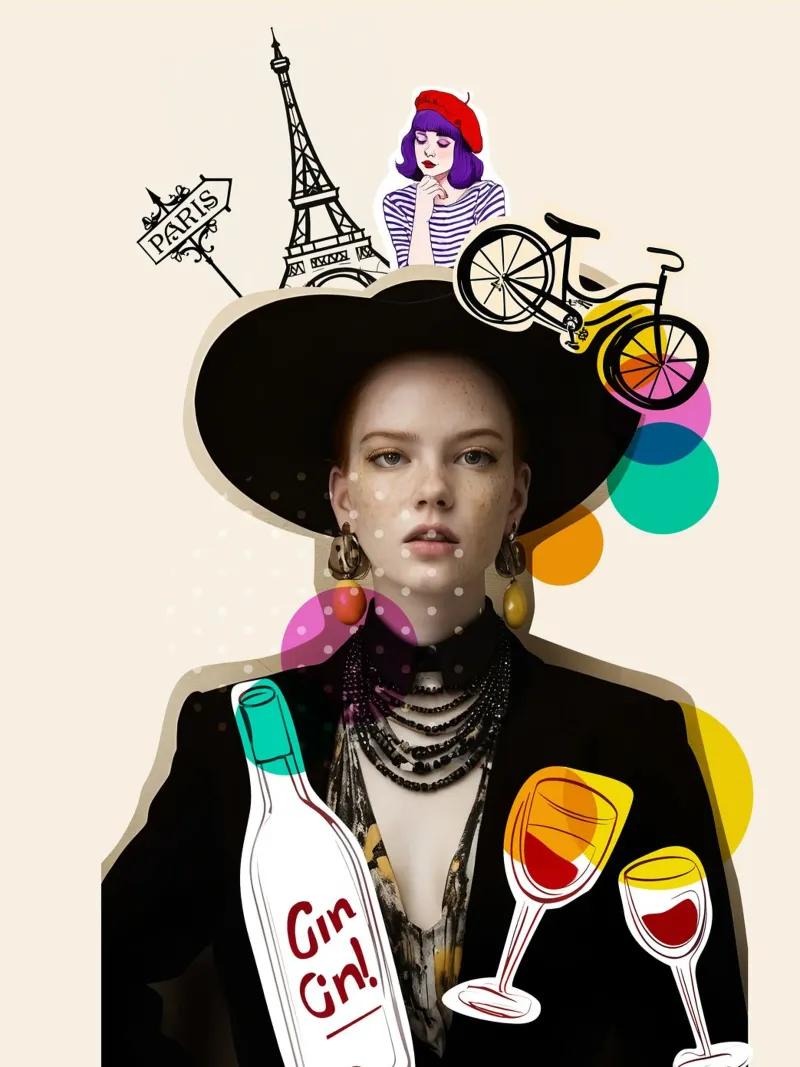 La Vie Bohème Pop poster con telaio in legno da Indigo Rain