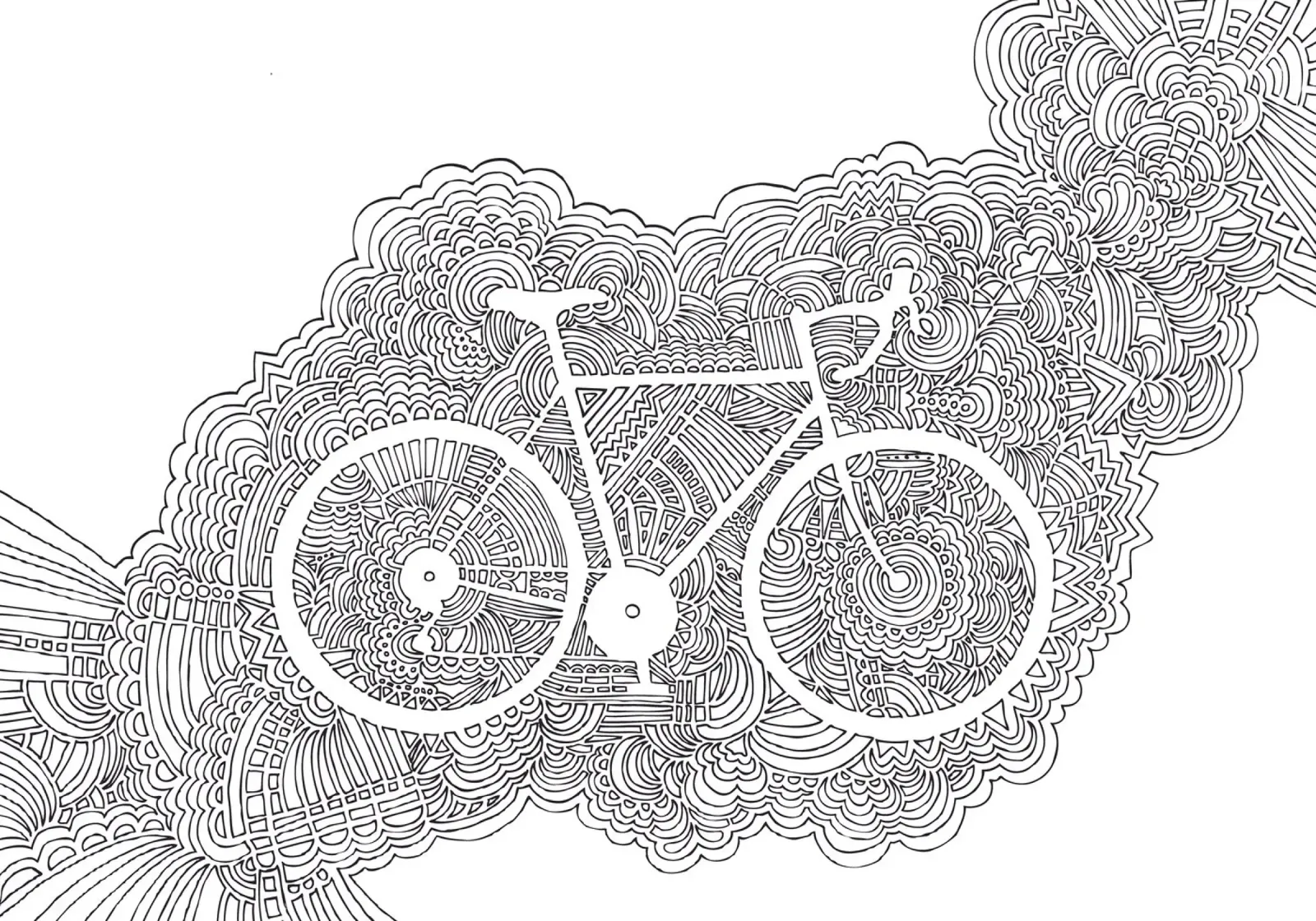 Meditazione sul disegno della bicicletta poster con telaio in plastica da KP Design