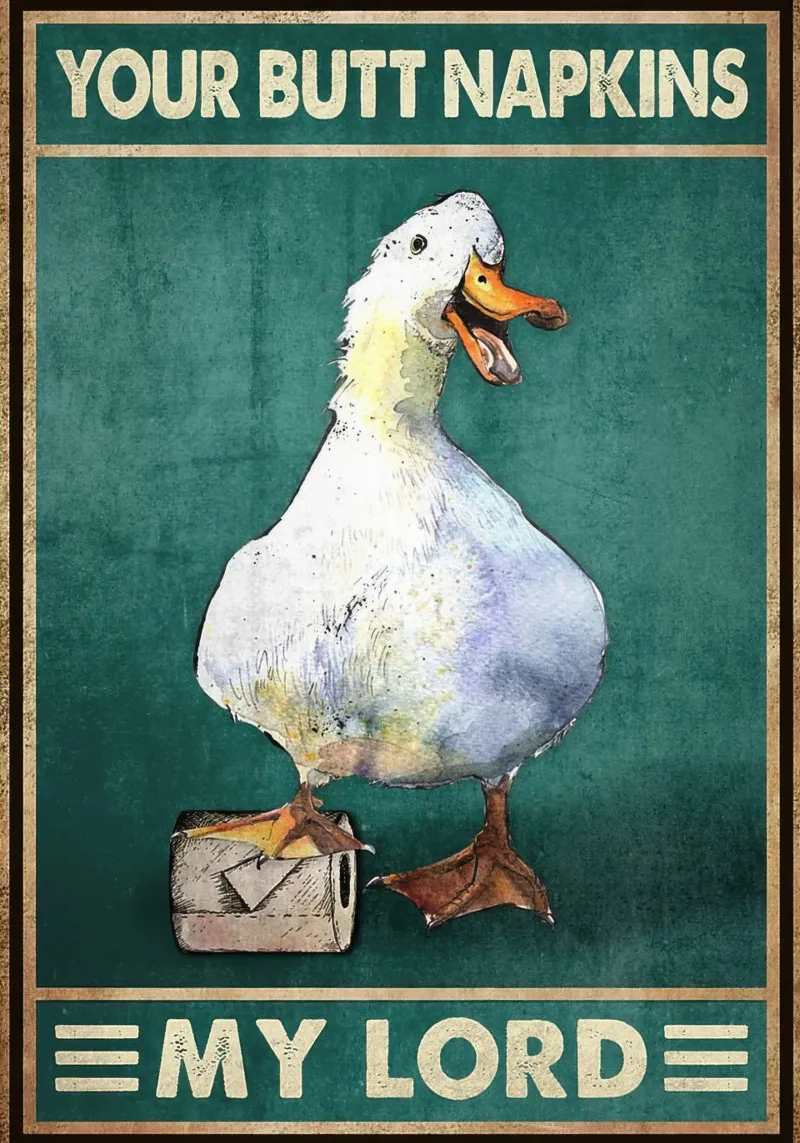 The Duck And Toilet Paper Roll hahnemühle by hibbs ronniee
