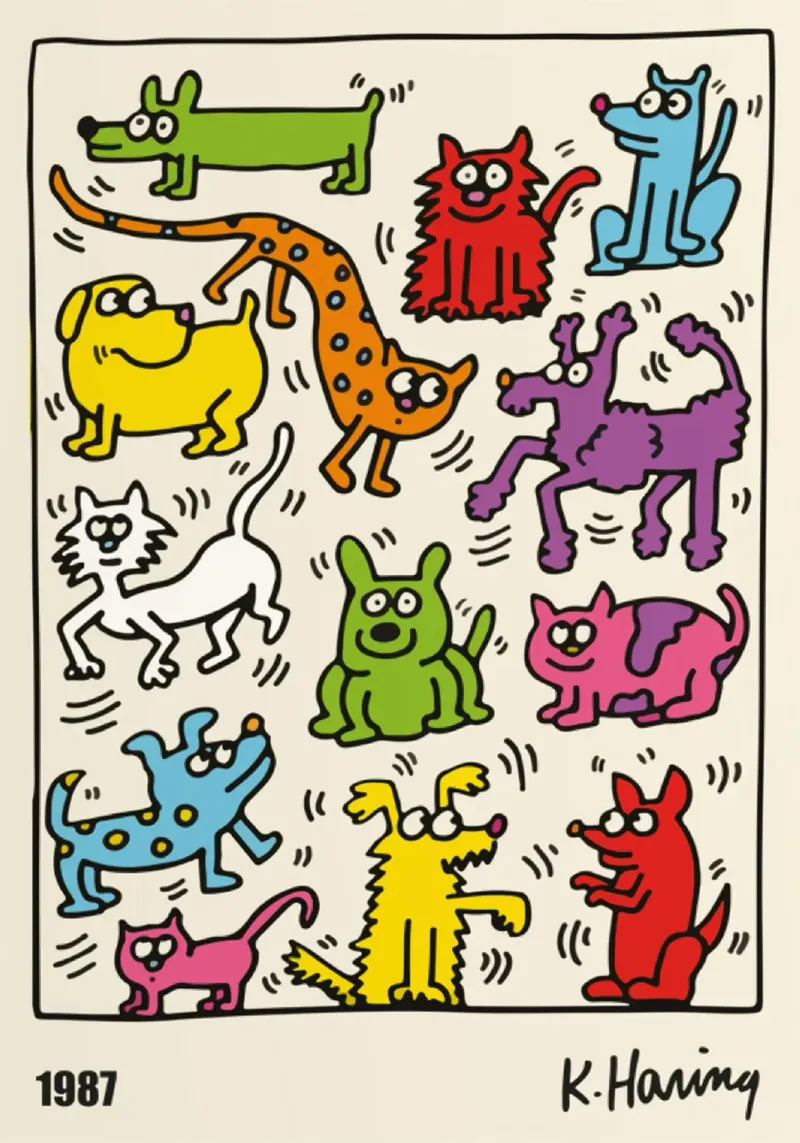 Keith Haring 1987 pellicola backlit da edward shop