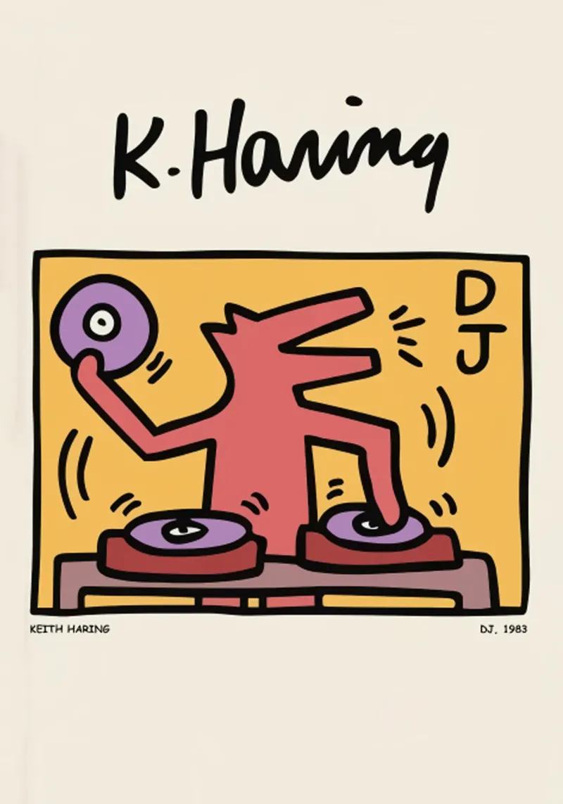 Keith Haring DJ.1983 pellicola backlit da edward shop