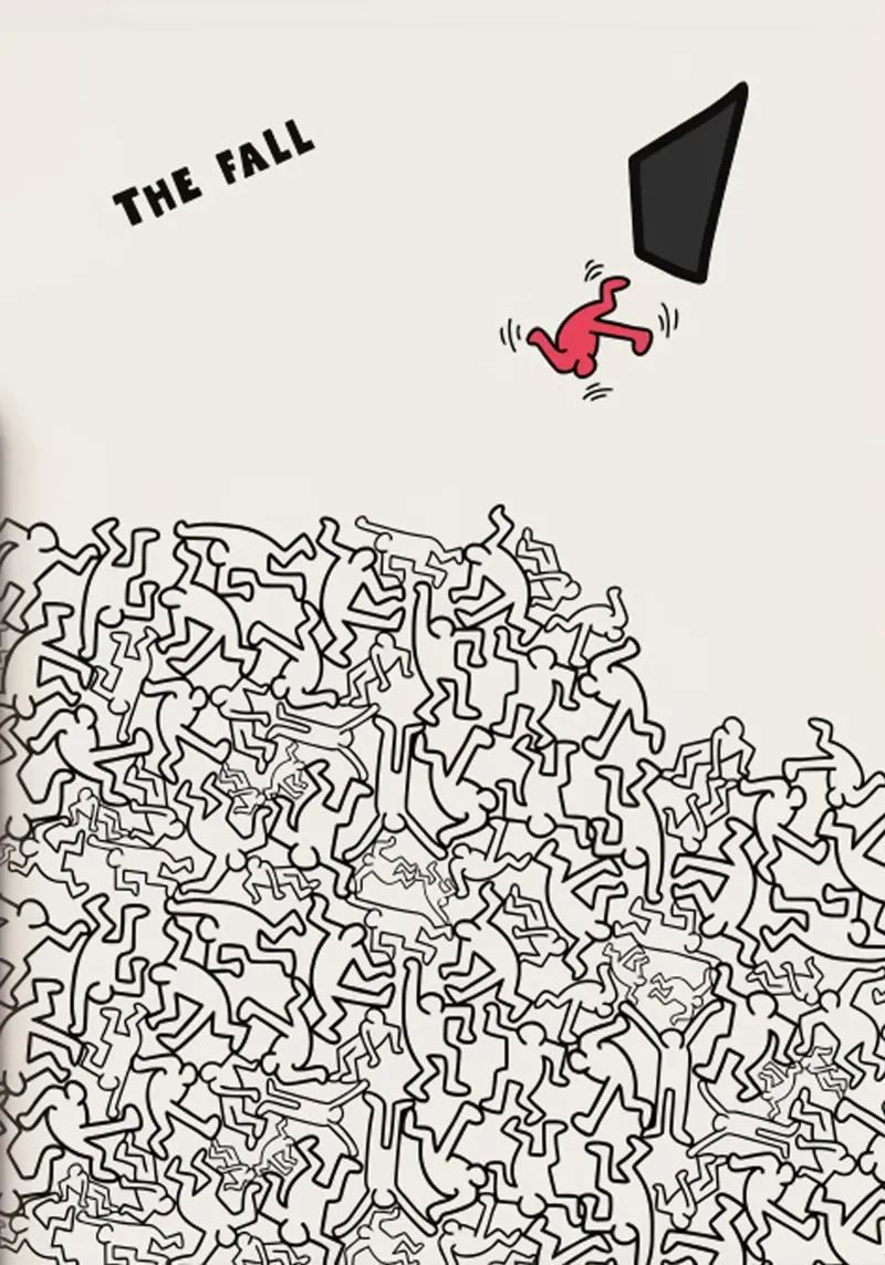 Keith Haring THE FALL Hahnemühle von edward shop