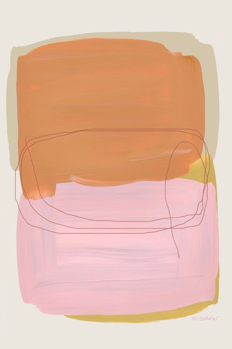 Abstract Brush Strokes 121 Poster von Mareike Böhmer