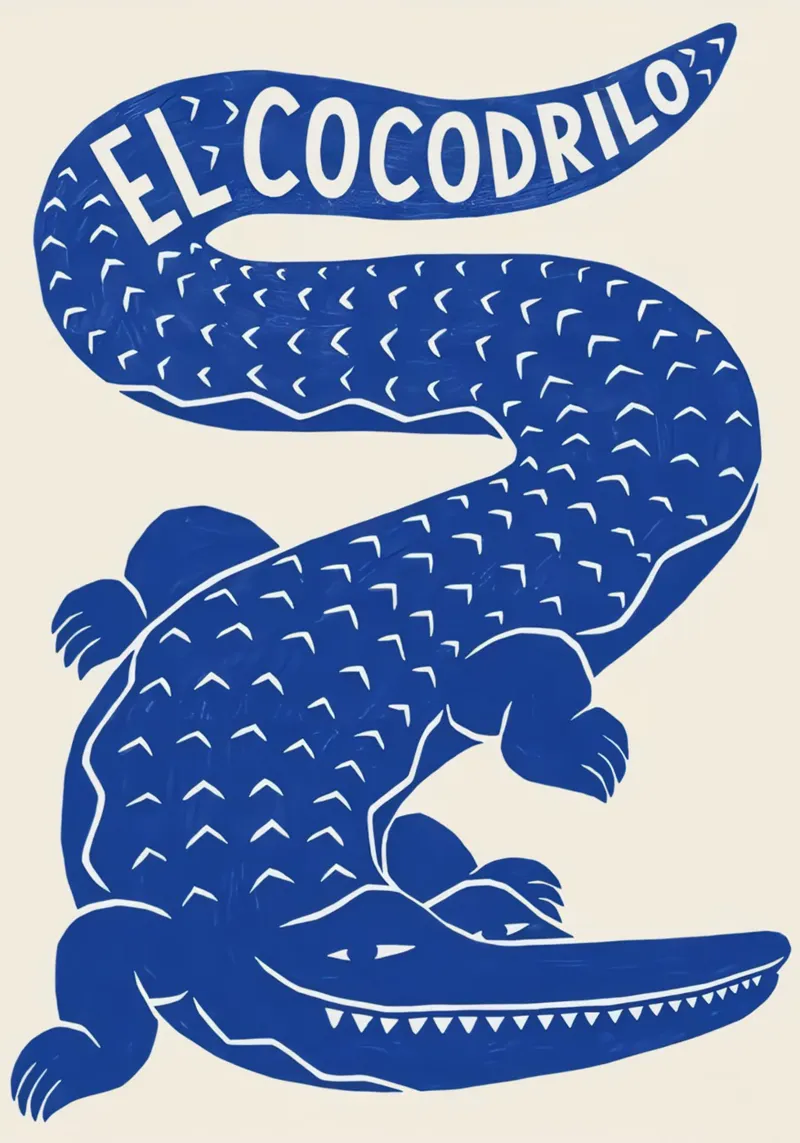 The Crocodiles acrylic glass by animals_studio