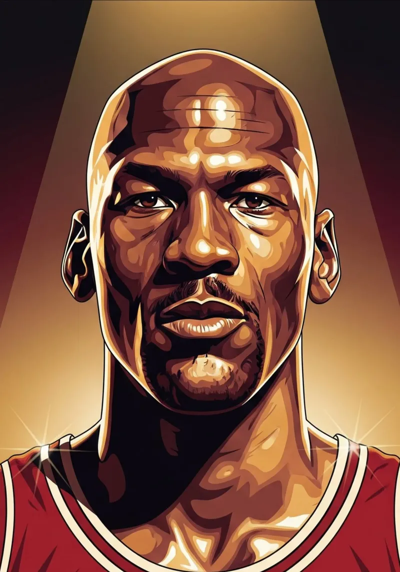 Michael Jordan portrait (1) pellicola backlit da Lembayung art