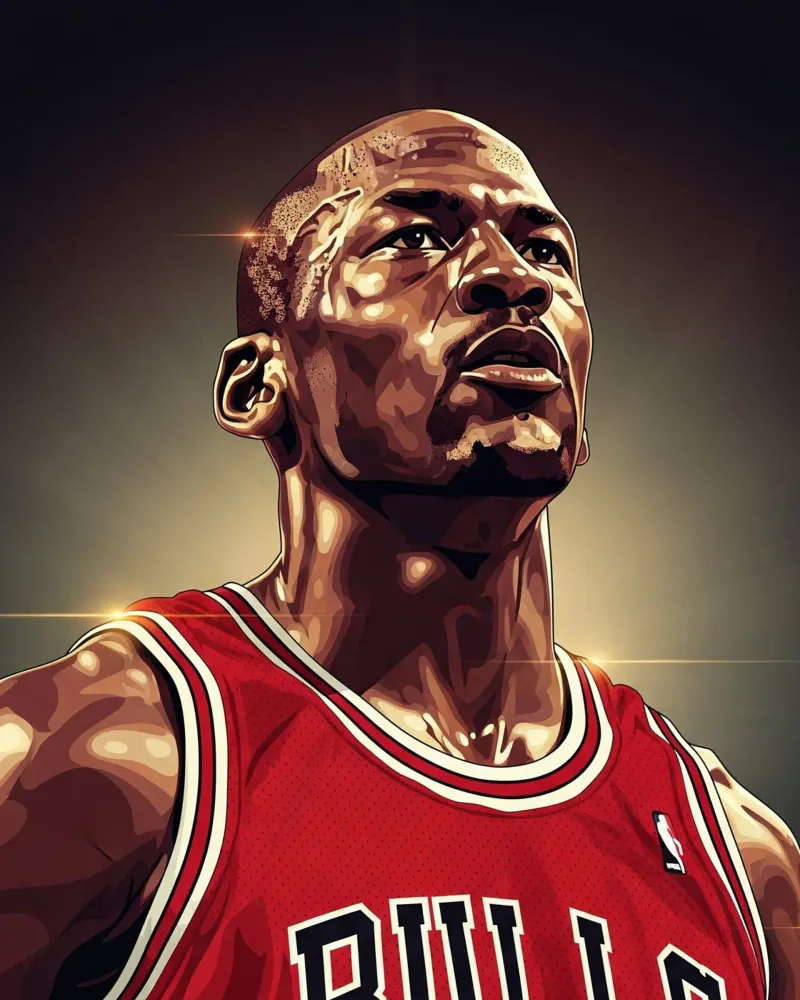 Michael Jordan portrait (2) pellicola backlit da Lembayung art