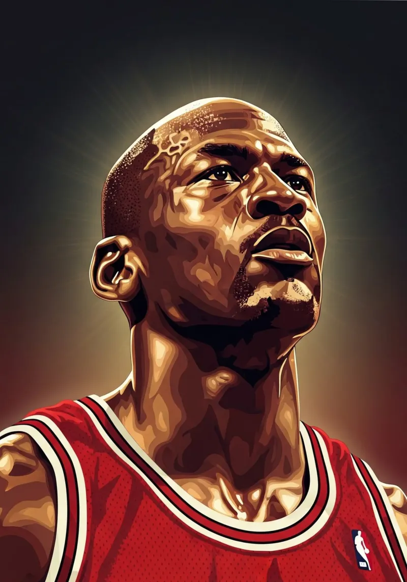 Michael Jordan portrait (4) pellicola backlit da Lembayung art
