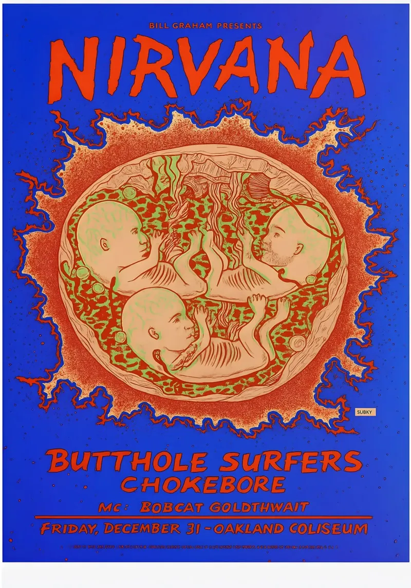 Nirvana New Year_s Eve Oakland Coliseum Concert pellicola backlit da DGUnder