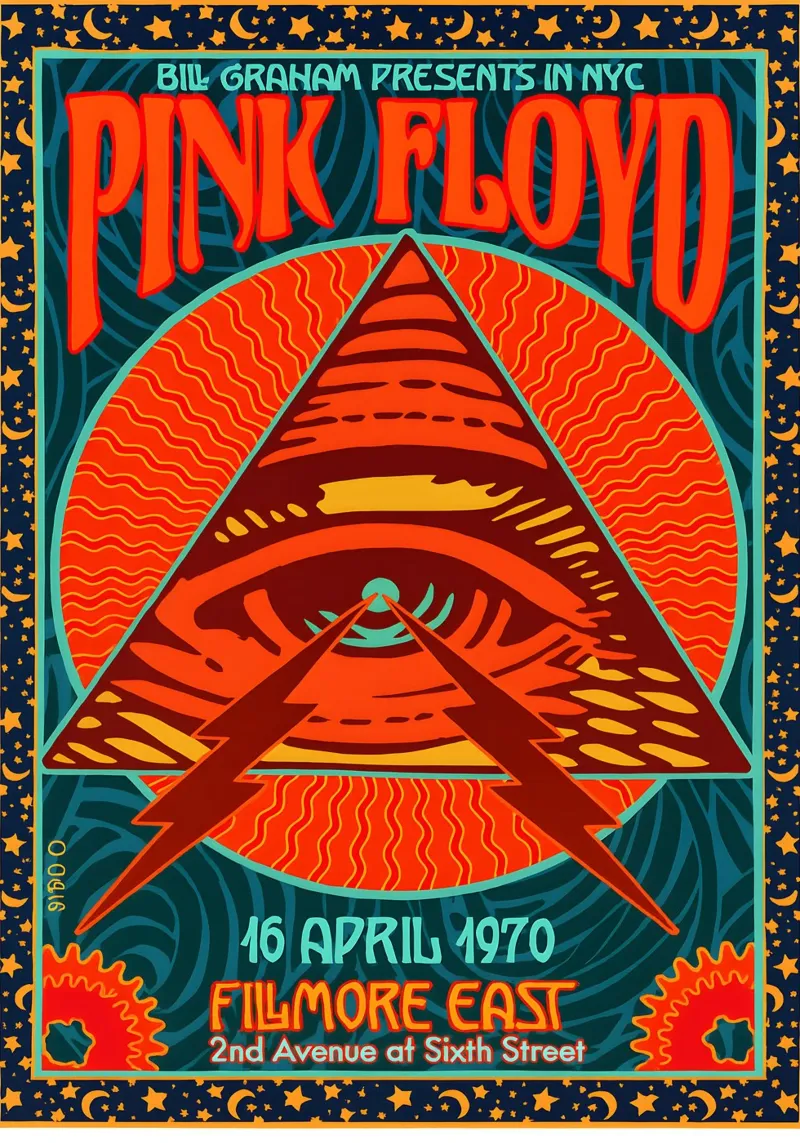 PINK FLOYD AT THE FILLMORE EAST 1970 pellicola backlit da DGUnder