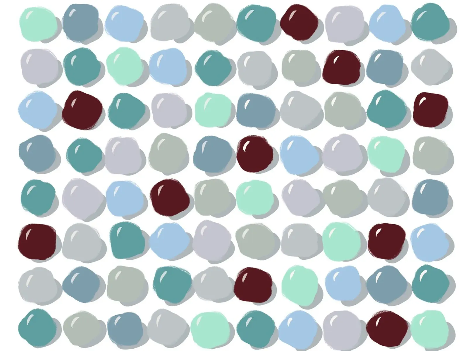 Pebbles Blue alluminio dibond da Viola