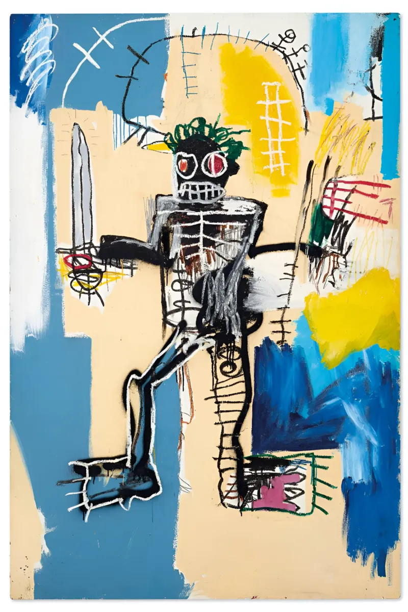 Michel Basquiat - American artist poster met houten frame van Tara Bergener