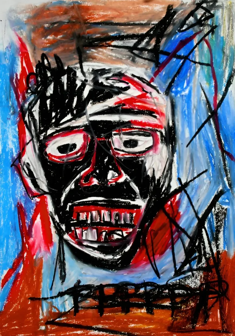 Michel Basquiat - Abstract Colorful pellicola backlit da Gage Gottlieb