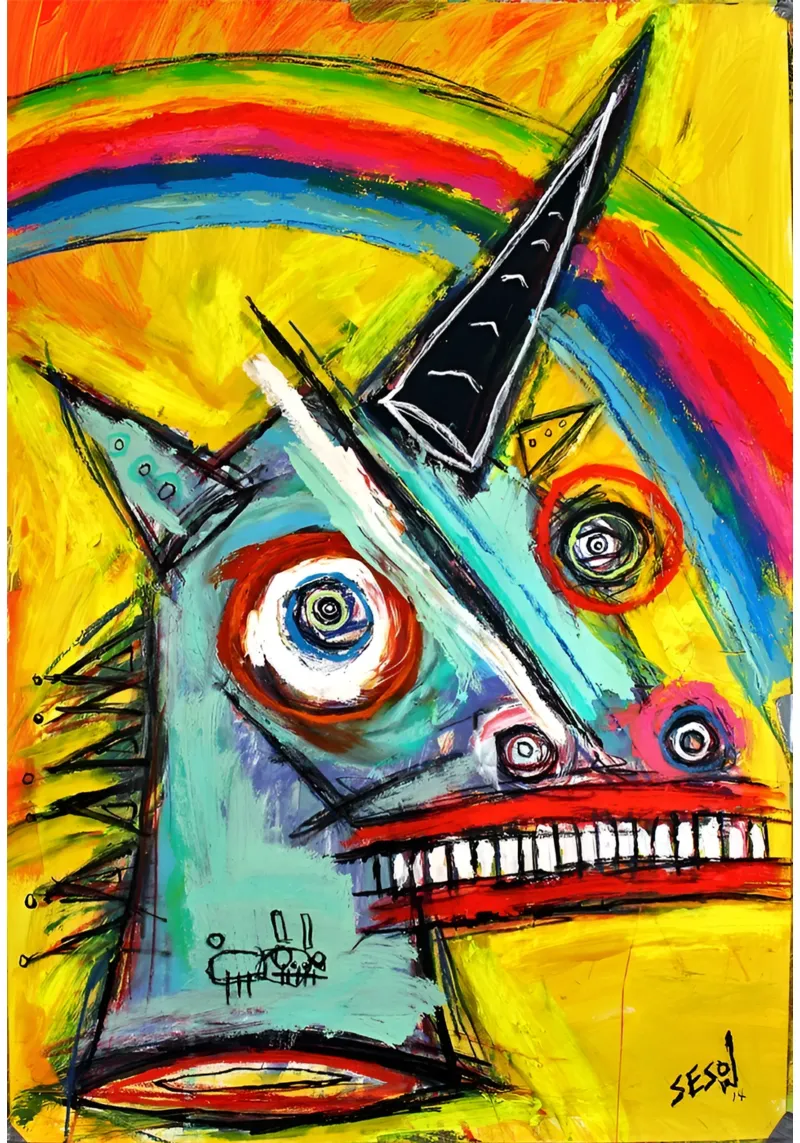 Michel basquiat - Abstract Painting Part 2 pellicola backlit da Gage Gottlieb