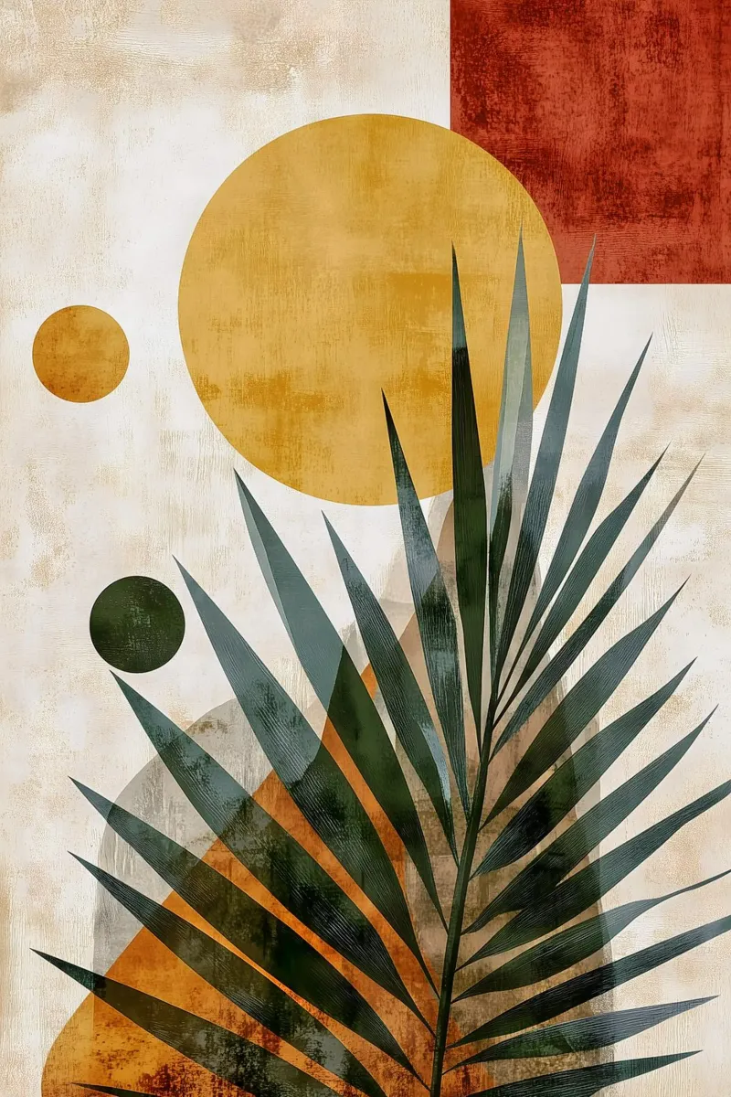 Palm leaf abstract art poster by Studio Verde