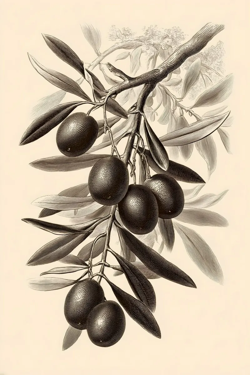 Olive branch vintage art hahnemühle by Studio Verde