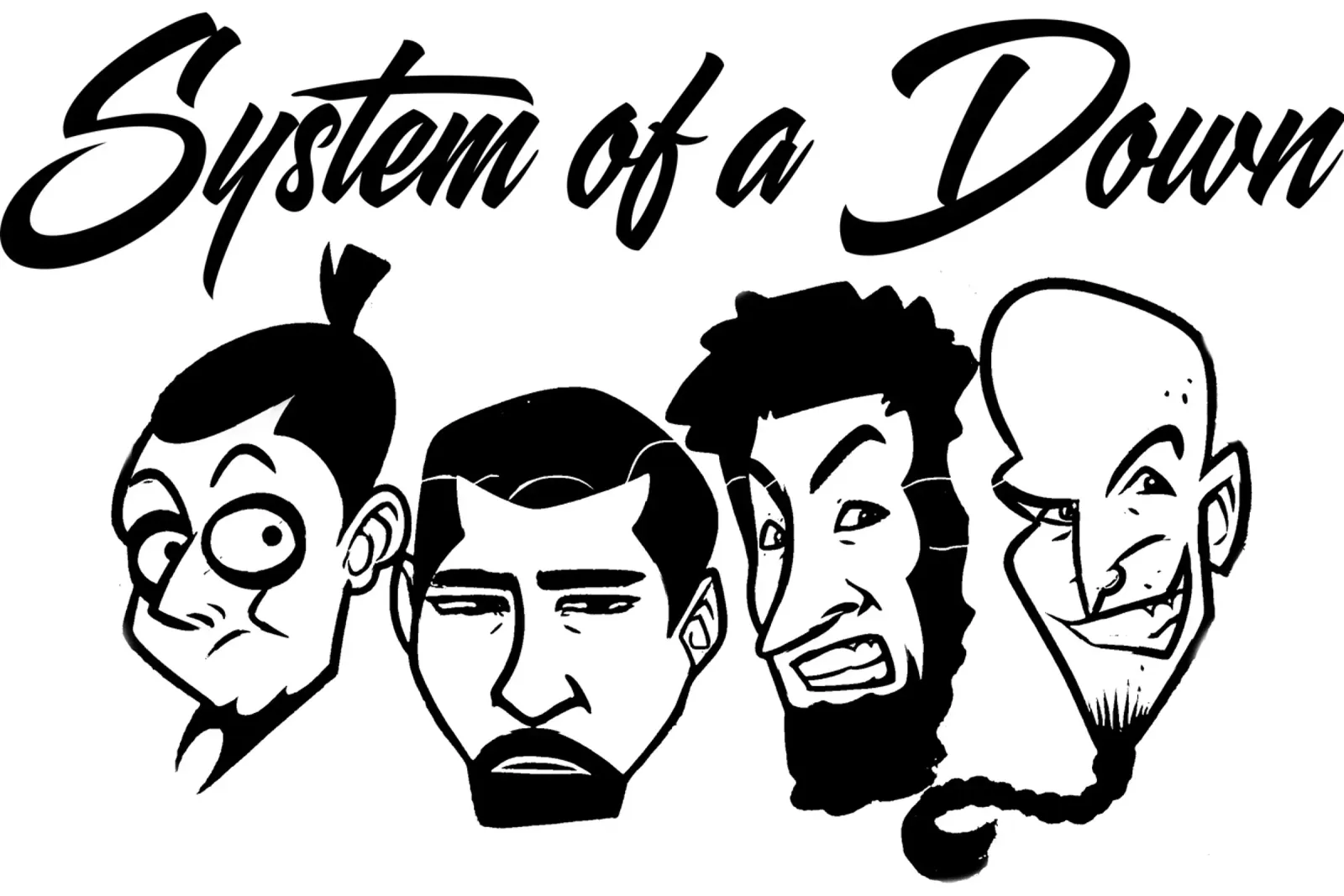 Maglietta Face Member System of a Down plexiglass da ninetyfourdesign_