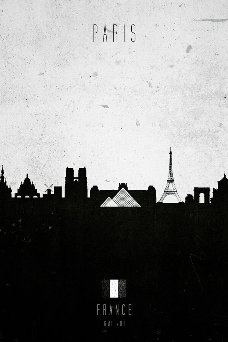 Paris Contemporary Cityscape poster de Calm The Ham