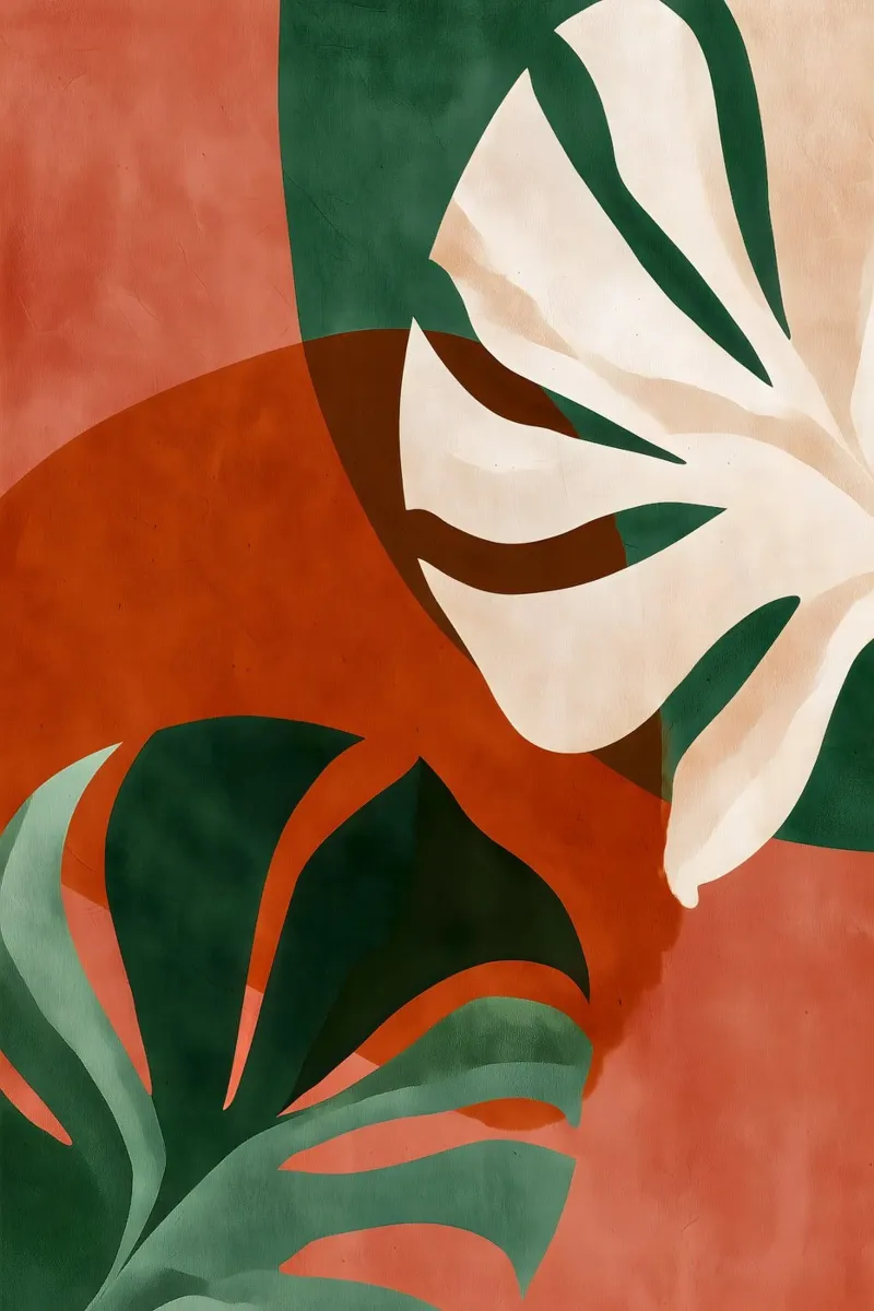 Monstera minimalist art canvas by Studio Verde