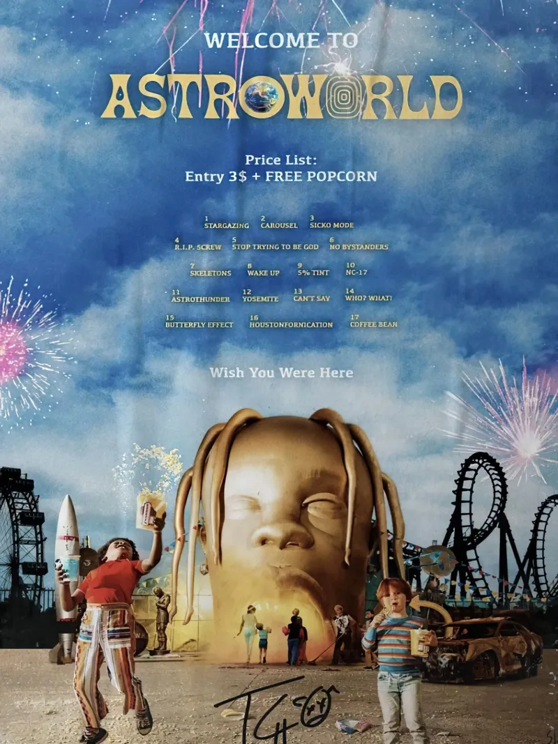 Travis Scott pellicola backlit da Musadad Shop