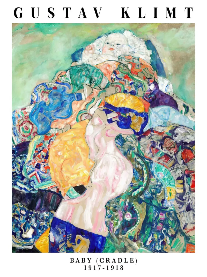 Culla di Gustav Klimt 1917-1918 pellicola backlit da Lile Shop