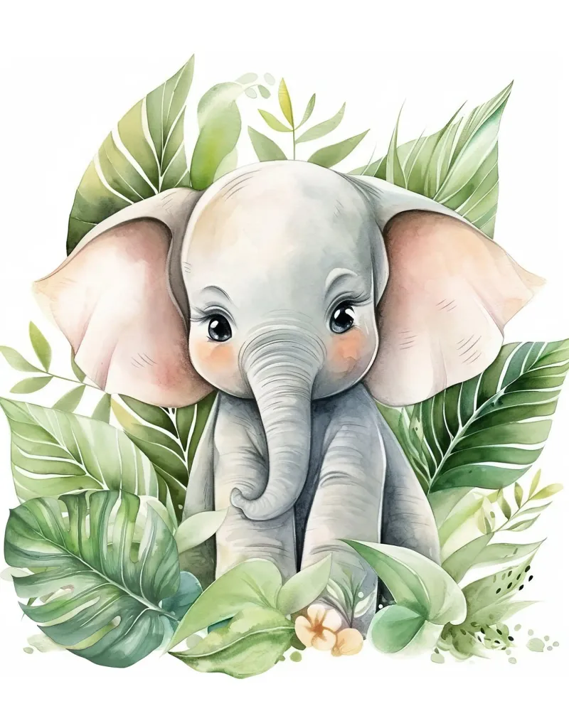 Jungle Baby Elephant pellicola backlit da vintageshop