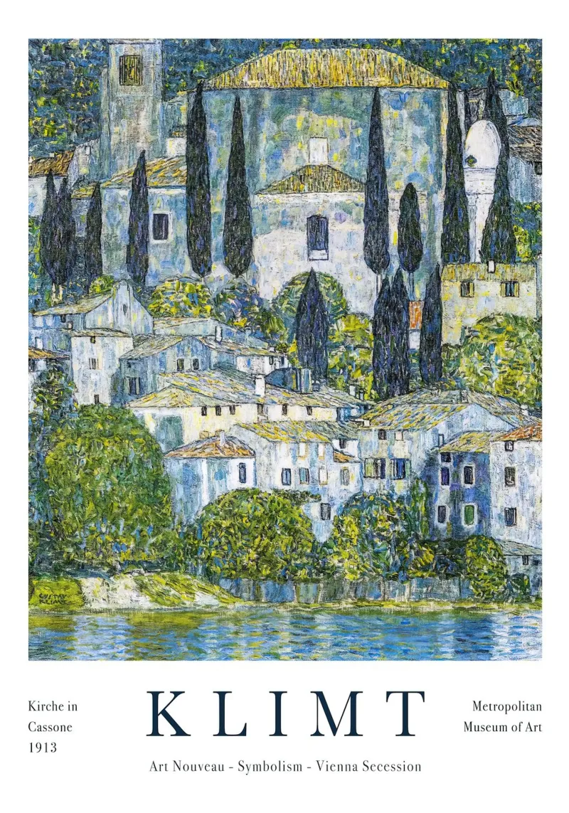 Chiesa di Gustav Klimt a Cassone 1913 carta hahnemühle da Lile Shop