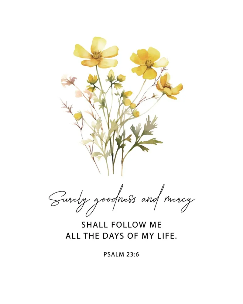 Goodness and Mercy Bloom hahnemühle by vintageshop