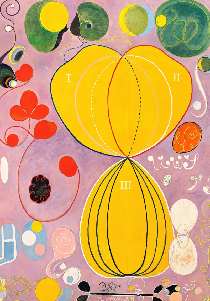 Hilma af Klint Les dix plus grands, n° 7 Groupe d'âge IV hahnemühle de Lile Shop