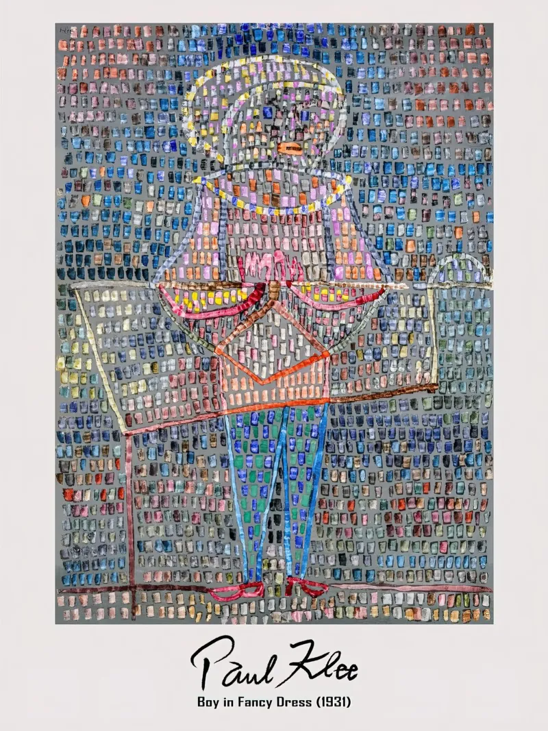Paul Klee Ragazzo in maschera 1931 pellicola backlit da Lile Shop