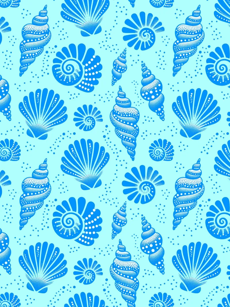 Conchiglie blu ceruleo carta hahnemühle da SilverPegasus