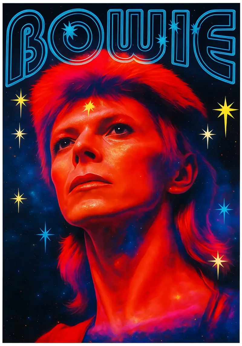 Studio B David Bowie - Non-Flocked Blacklight pellicola backlit da DGUnder