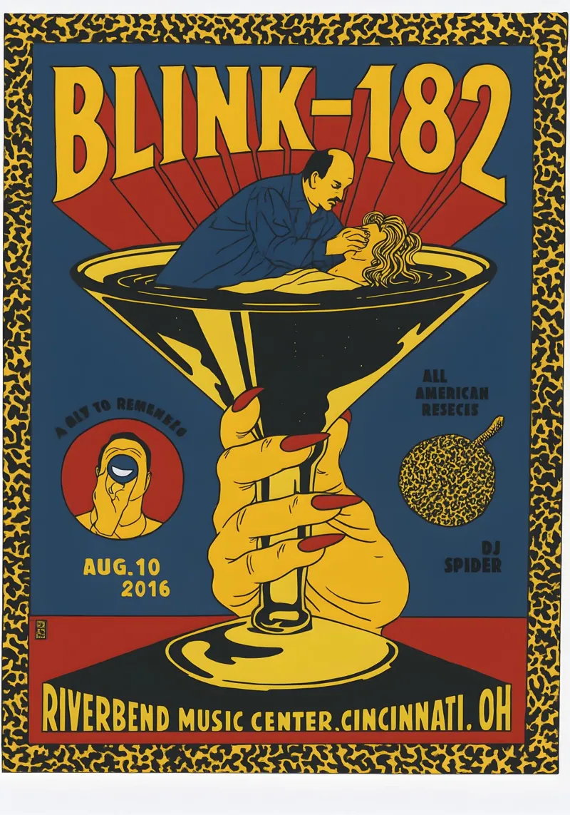 TONFON Blink Poster & 182 Riverbend Music Center Cincinnati carta hahnemühle da DGUnder