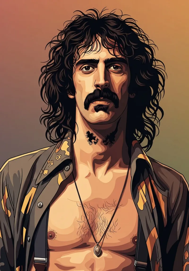 Frank Zappa vintage hahnemühle by Lembayung art