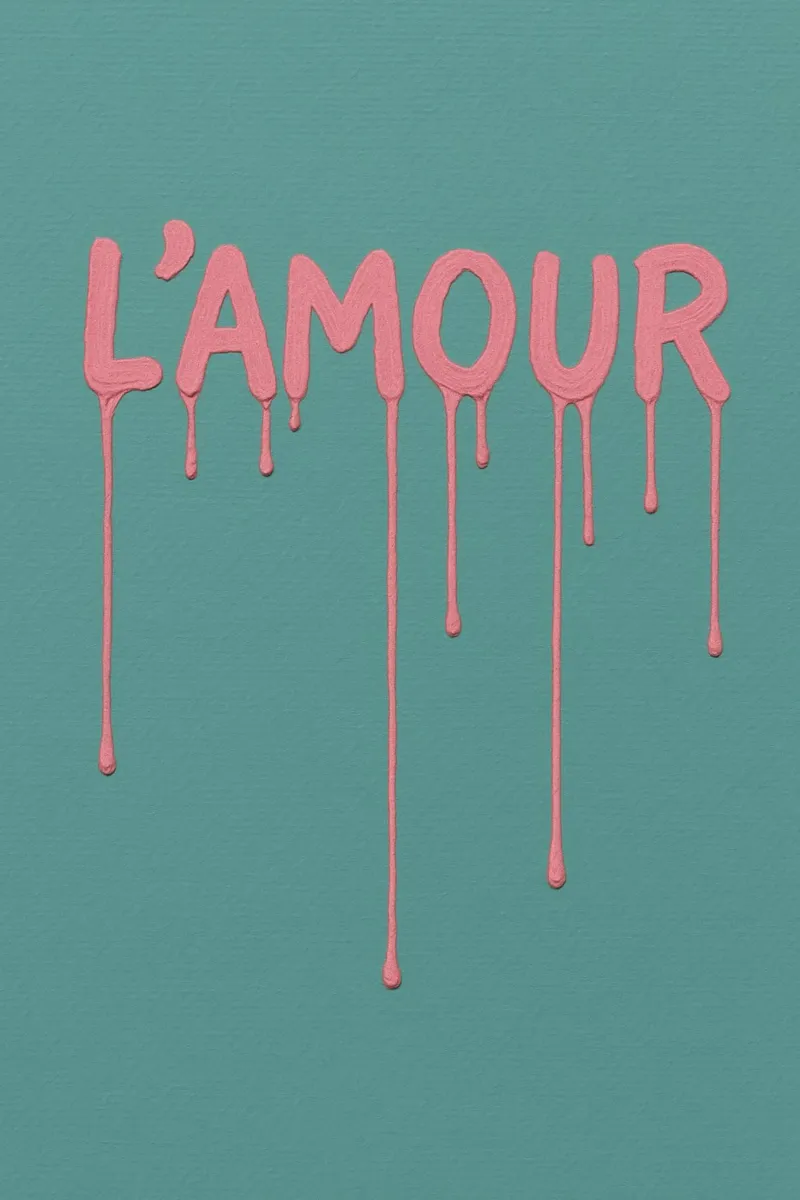 L'AMOUR poster con telaio in alluminio da IZZY BERLIN