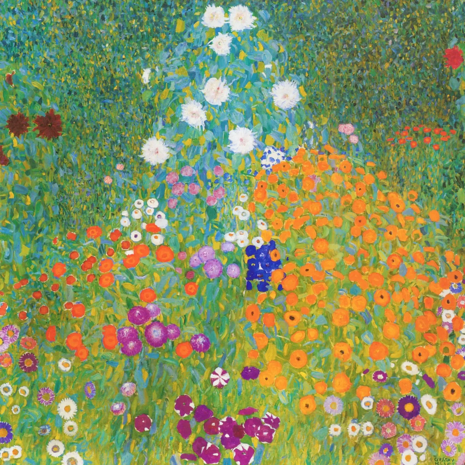 Bauerngarten (giardino fiorito), dipinto da Gustav Klimt nel 1907 pellicola backlit da Gustav Klimt ART Prints