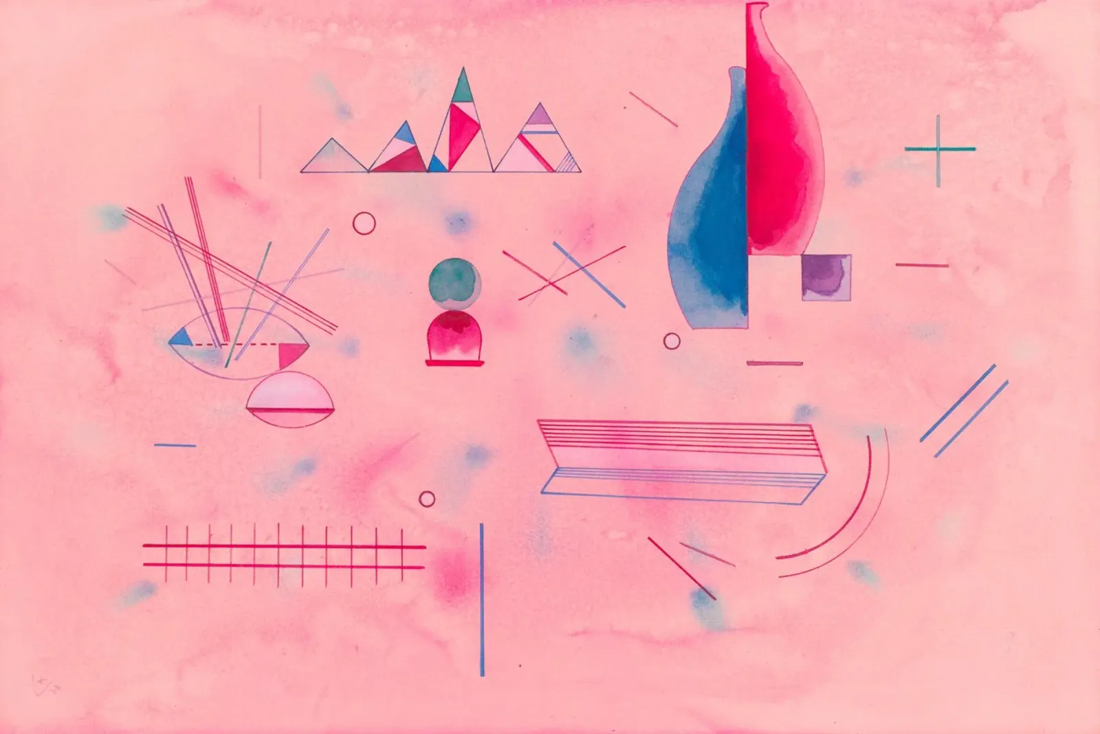 Bastoni in mano (Sticks / The Rose) di Wassily Kandinsky pannello forex da Art History