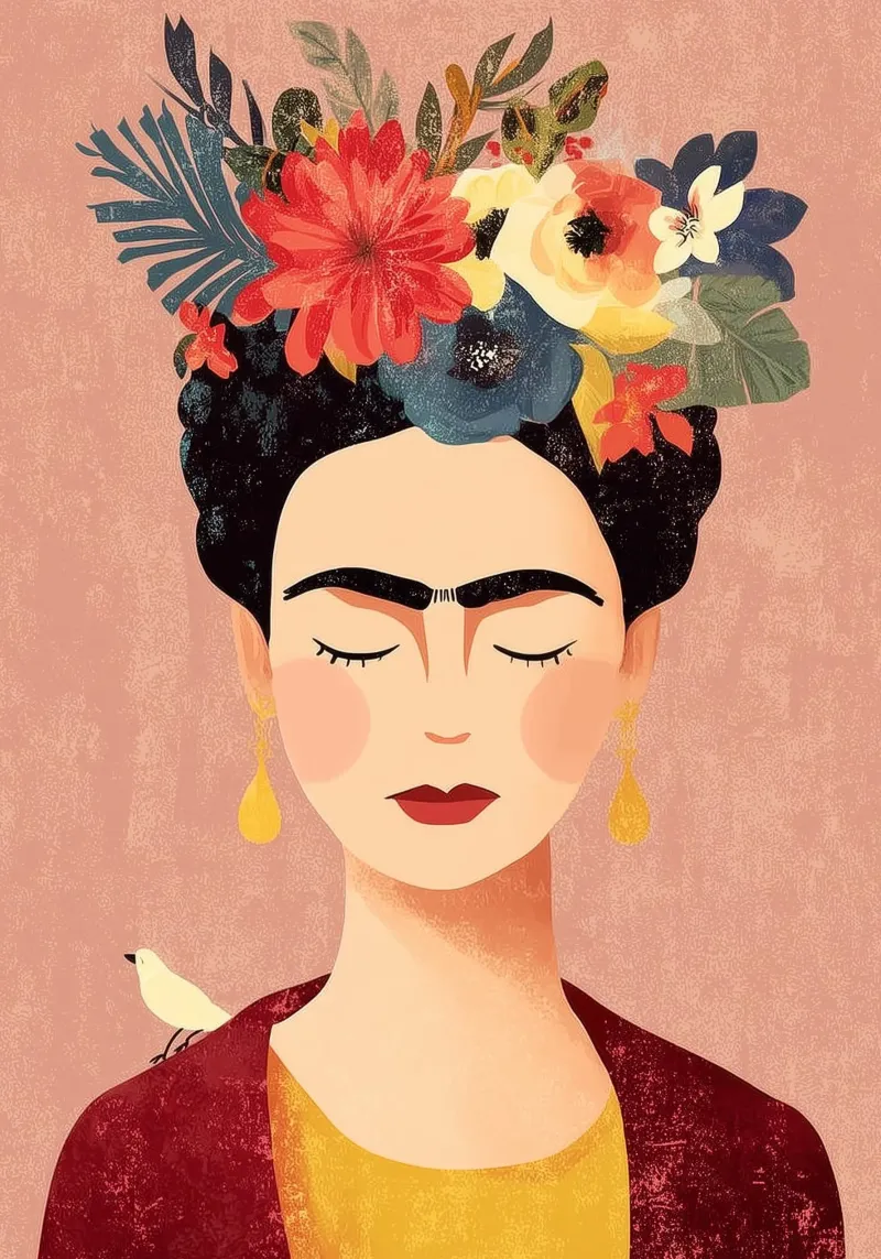 Frida y las Flores pellicola backlit da Clara August