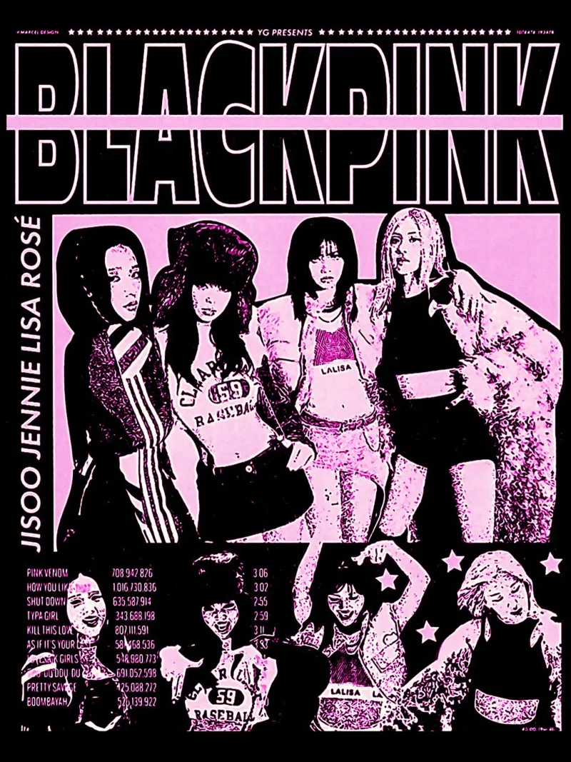 Blackpink 5 pellicola backlit da music soul