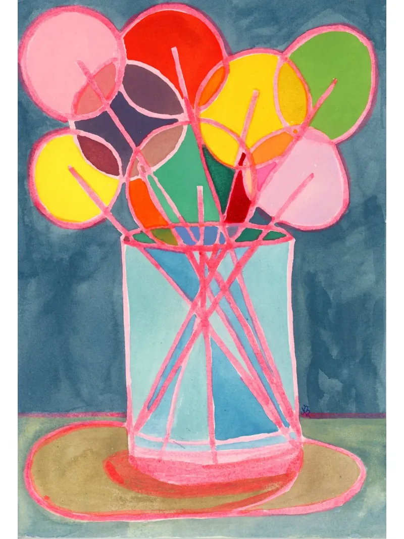 bunter Strauss Lollis canvas by Nica Colorie