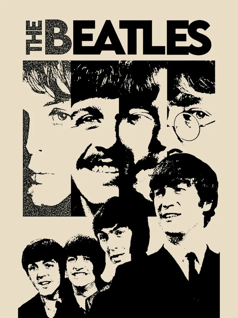 I Beatles, gruppo musicale britpop 2 pellicola backlit da music soul