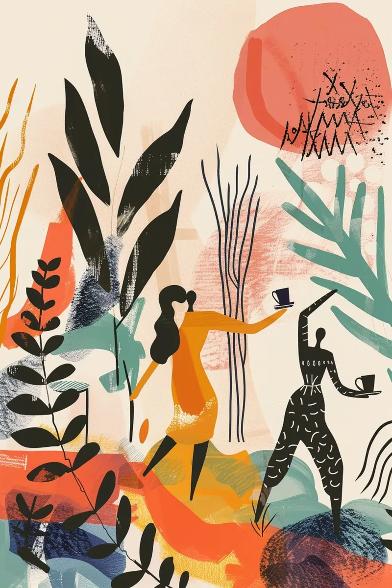 Tropical Coffee Break poster con telaio in plastica da Colormenta