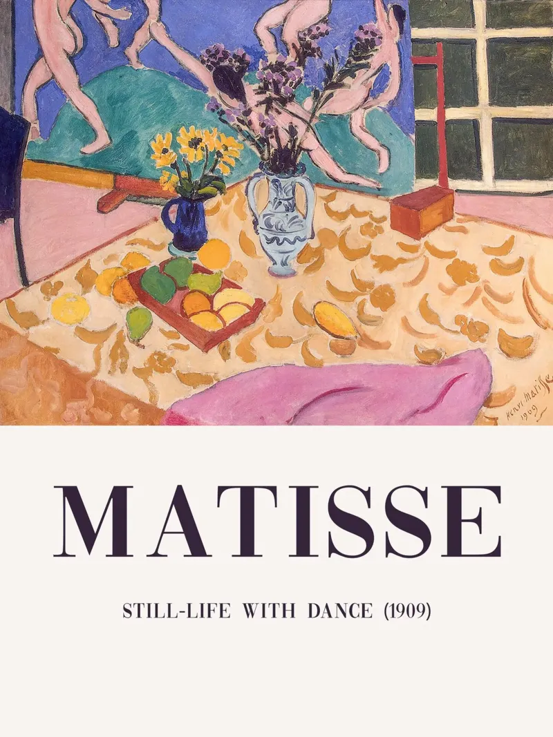 Matisse, Still Life with Dance canvas with Floater frame by Carinaprint