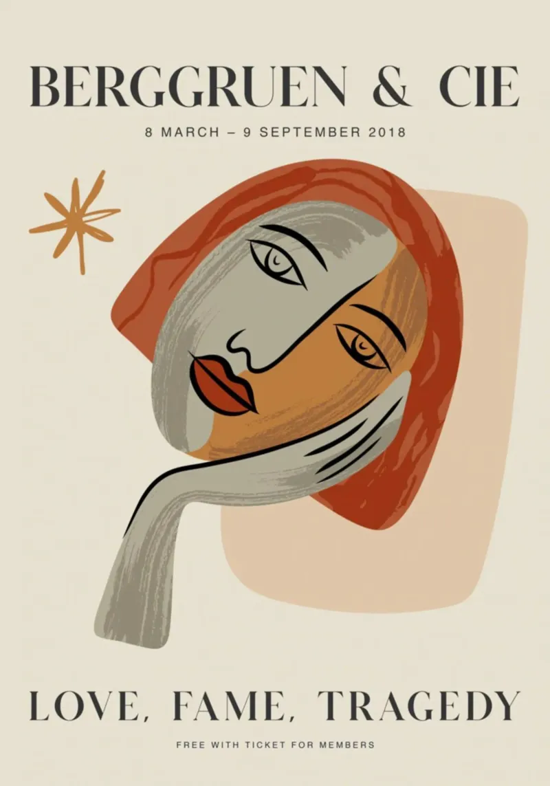 Poster per la mostra di Berggruen ispirato a Picasso - Arte moderna poster da homdeco