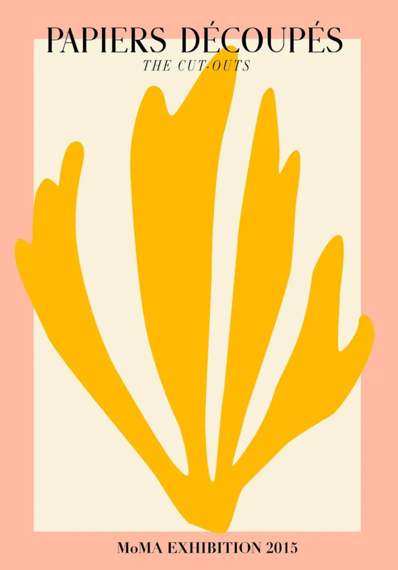 Matisse Papiers Découpés Geel blad MoMA Print canvas met Baklijst van homdeco